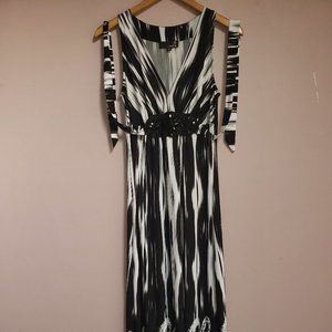 Laura Women's Size 10 Black and White (w/beads) Dress - NWOT